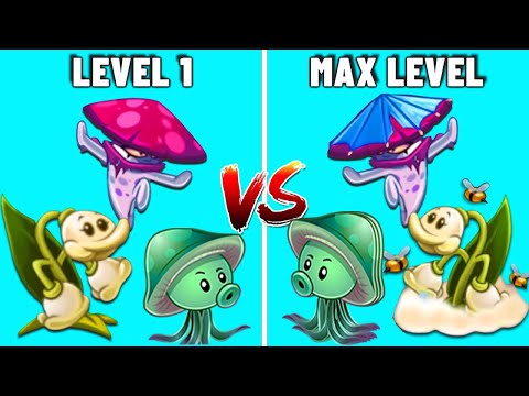 All New & Old Plants Level 1 vs Max Level in Plants vs. Zombies 2 (Official & China Version)