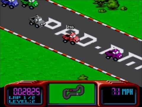 Championship Pro-Am Sega Genesis Gameplay