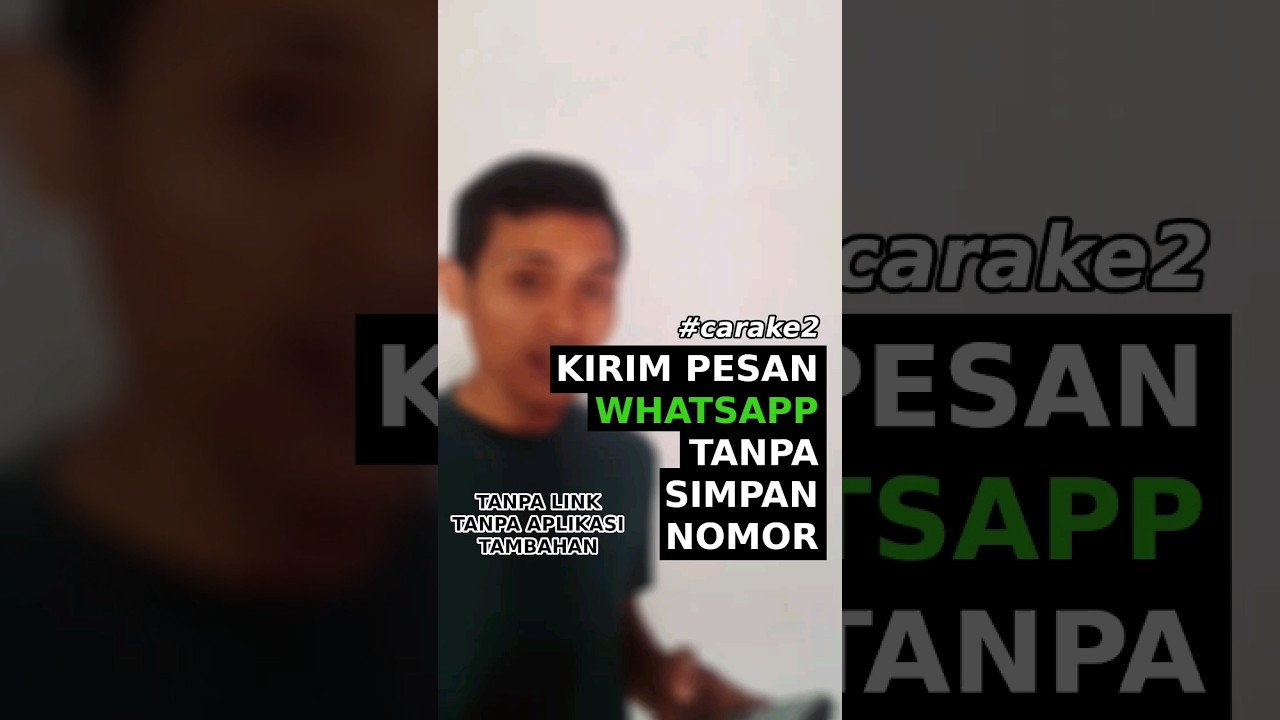 Cara ke 2: Kirim Pesan WhatsApp Tanpa Simpan Nomor, Tanpa Link dan Tanpa Aplikasi Tambahan #shorts