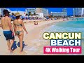 CANCUN BEACH , Mexico🇲🇽 4K Walking Tour  | February 2023