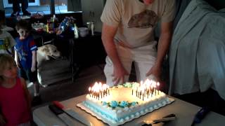 preview picture of video 'Blowing out birthday candles.'