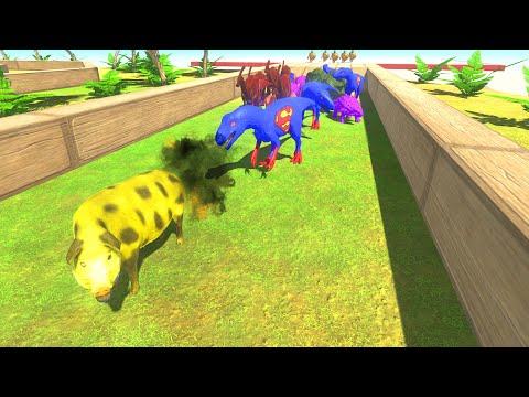 The race who is faster can eat the GOLD PIG Part 14 - Animal Revolt Battle Simulator