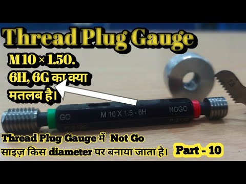 Thread plug gauge, m12 x 1.25