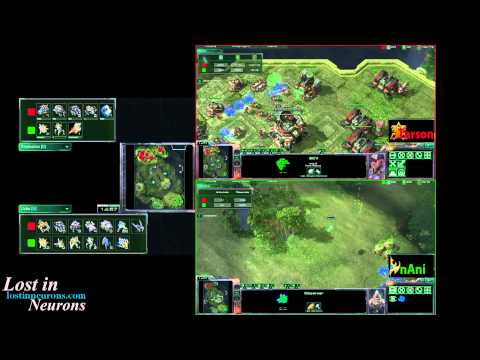SC2 Split Screen Tarson(T) vs nAni(P) - Jungle Basin