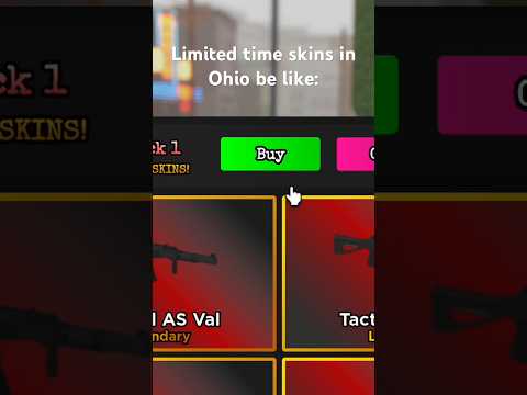 Limited time skins in Ohio be like: #roblox #ohio #dahood #funny #shorts #fypシ #fyp #belike #memes