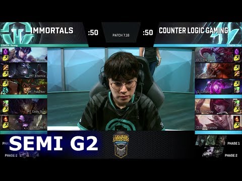 CLG vs Immortals | Game 2 Semi Finals S7 NA LCS Summer 2017 Play-Offs | CLG vs IMT G2 SF