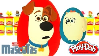 Huevos Sorpresas Gigantes de La Vida Secreta de tus Mascotas en Español de Plastilina Play Doh
