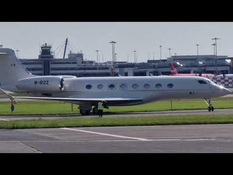 M-BIZZ Brand New Gulfstream G650ER with VIP passengers at Dublin Airport, Ireland 🇮🇪