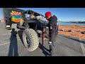 See How Mojab CarbonPro Hydraulic Jack Lifts Jeep Trailer And Ford F350