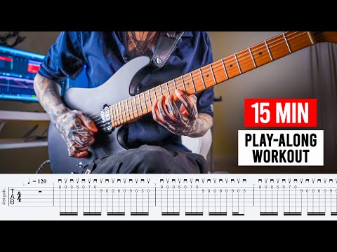 BEST 15 MIN INTERMEDIATE GUITAR WORKOUT - alternate picking, legato, & more!