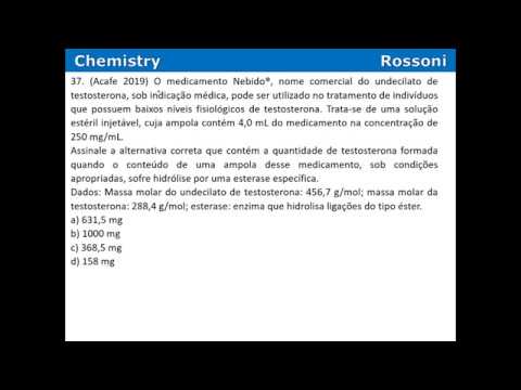 Acafe 2019 1 Medicina - Q37 Estequiometria numa hidrólise