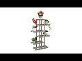 Escalier pour fleurs 5 niveaux Gris - Bois manufacturé - 81 x 125 x 25 cm