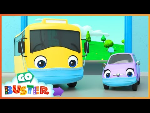Buster Gets Sick - Wash Your Hands | Go Buster | Baby Cartoons | Kids Videos | ABCs and 123s