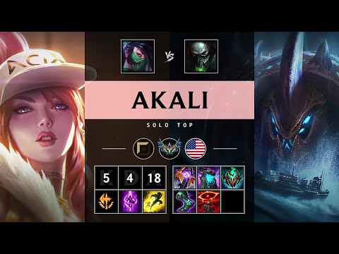 Akali Top vs Urgot - NA Challenger Patch 14.24