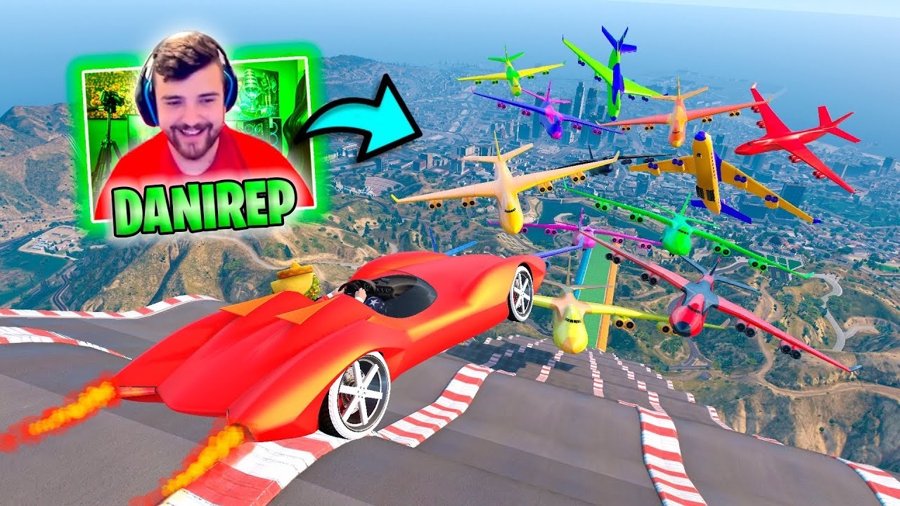 MEGA RAMPA TODOS CONTRA MI! ESQUIVADA ÉPICA! - GTA 5 ONLINE