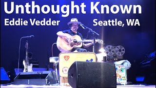 Eddie Vedder "Unthought Known" from his first 2023 Seattle solo show at Benaroya Hall, Oct. 23, 2023