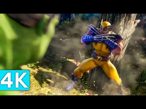 WOLVERINE Vs HULK Vs Venom Fight Scene 4K ULTRA HD - Marvel Avengers Superhero Cinematic