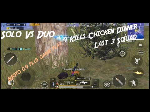 Solo Vs Duo 9 killed Chicken Dinner Motorola Moto g9 Plus Game play
