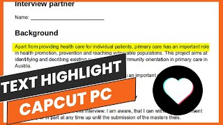 Text Highlight Effect CapCut PC | CapCut Video Editing Course #20