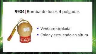 9904 | BOMBAS DE LUCES DE 4 PULGADAS | POW! Fuegos Artificiales