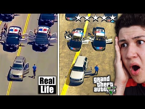 GTA 5 VS VIDA REAL!! #5 GRAND THEFT AUTO V EN LA VIDA REAL - GTA V