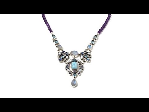 Nicky Butler Raj Larimar and Multigem Necklace