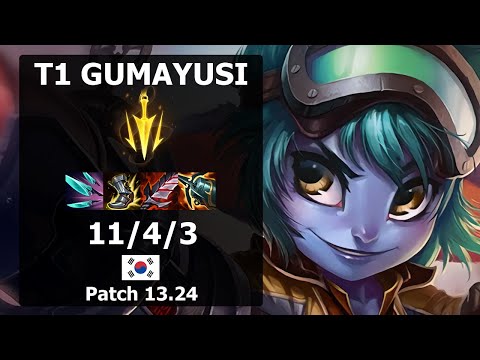 T1 Gumayusi Tristana ADC vs Kaisa| Patch 13.24 KR Challenger