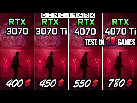 RTX 3070 vs RTX 3070 ti vs RTX 4070 vs RTX 4070 Ti // Test in 20 Games // 1440p