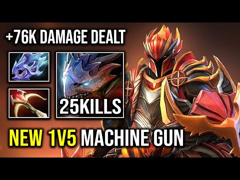 NEW 1v5 Late Game Machine Gun LEVEL 30 Black Dragon +76k Damage Dealt Dota 2