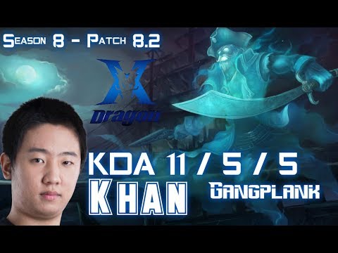 KZ Khan GANGPLANK vs AATROX Top - Patch 8.2 KR Ranked