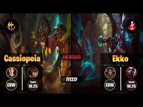 Caps CASSIOPEIA (Mid) [Conqueror] VS EKKO - Grandmaster EUW Patch 10.25