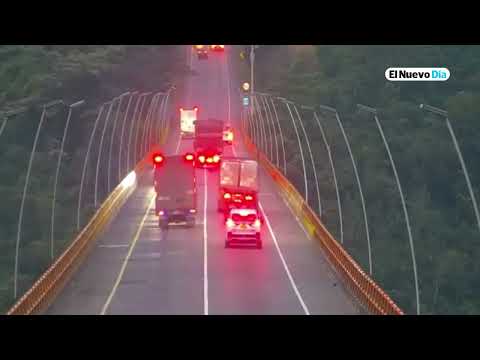 Conductor en contravía por el túnel de Gualanday