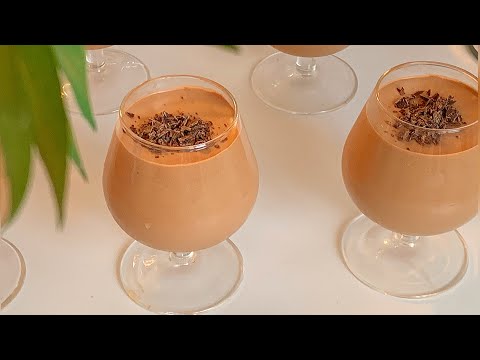 Mousse au chocolat sans œufs avec 2 ingrédients seulementموس الشكلاطة بدون بيض بمكونين فقط