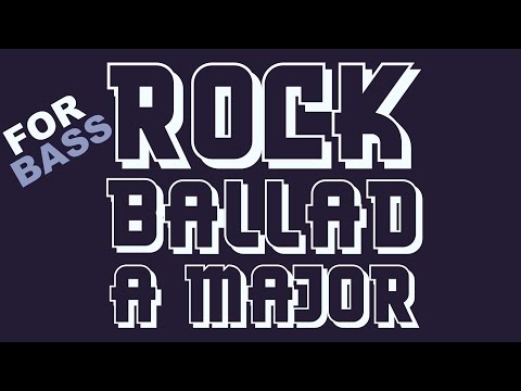 Backing Track For Bass Rock Ballad In A Major