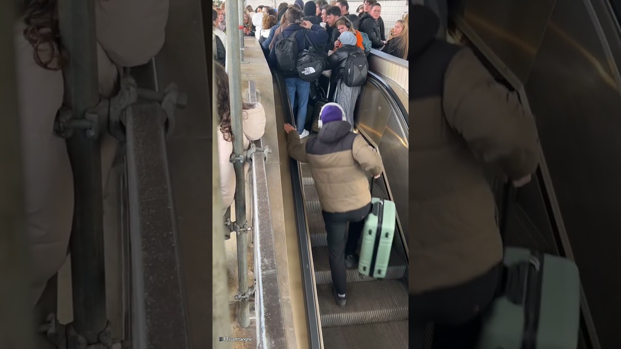 Terrifying escalator fail