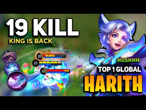 Top 1 Harith Aggressive Gameplay [ Harith Best Build Top 1 Global ] By HUSHHH - Mobile Legends