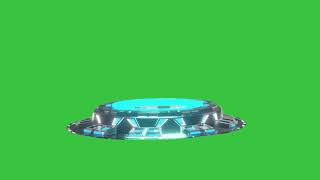 Spaceship/Alien ship Animation - Green screen - Co