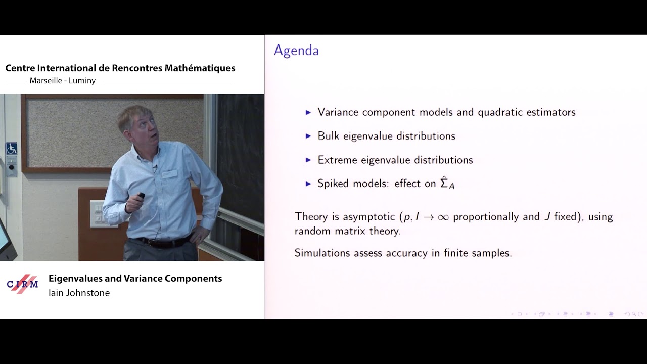 Iain Johnstone: Eigenvalues and variance components
