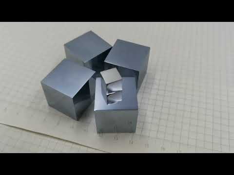 4 pc one inch osmium cubes + 1 pc 10mm rhodium cubes