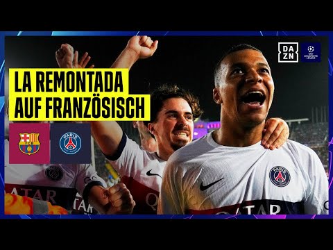 Mbappe-Doppelpack! Paris dreht verrücktes Spiel: FC Barcelona - PSG | UEFA Champions League | DAZN