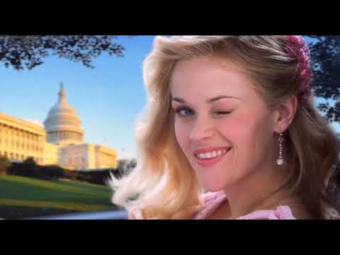 Trailer collage: Capitol rotunda, staffers hustling, and Elle’s pink files hitting a desk in rhythm