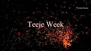 Teeje Week - Jordan Sandhu (Lyrical Full Song)
