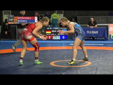 1/8 WW - 76 kg: A. ROTTER FOCKE (GER) v. A. BELINSKA (UKR)