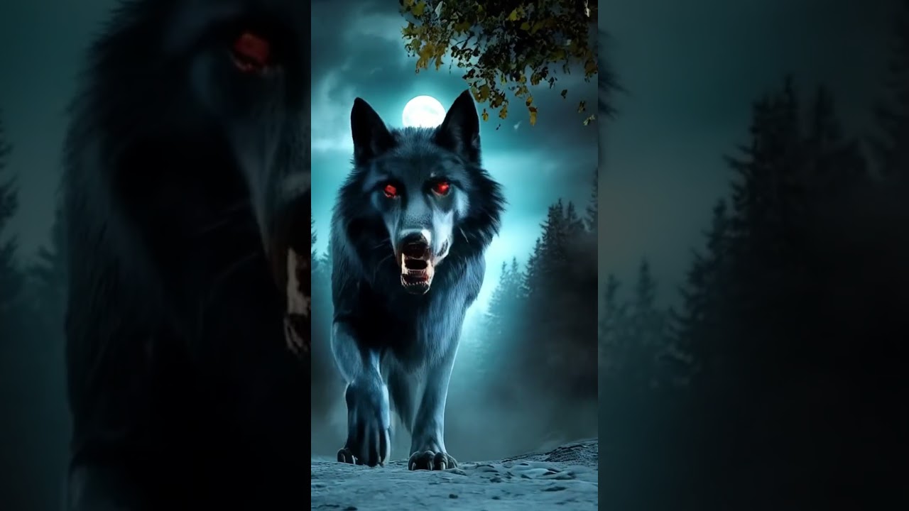 Live Wallpaper Black wolf 1 | ChatGPT, Hailuo AI #livewallpaper #photo