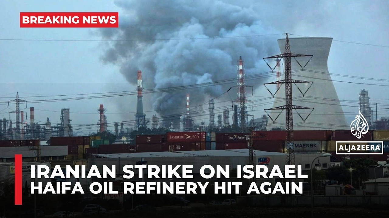 Fire reported at an oil refinery in Israel after missile attack