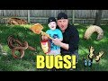 Caleb and Daddy Play and Hunt for Bugs OUTSIDE! Caleb Pretend Play