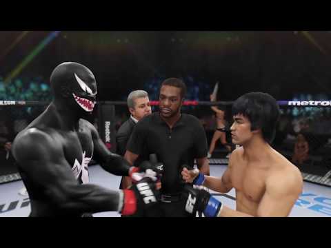 Venom vs. Bruce Lee (EA sports UFC 3) - CPU vs. CPU - Crazy UFC 👊🤪