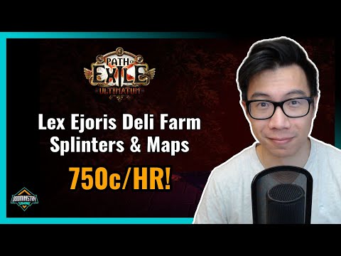 [PoE 3.14] I made 750c/hr Farming Simulacrum Splinters & Maps in Lex Ejoris! Setup and Results Here!