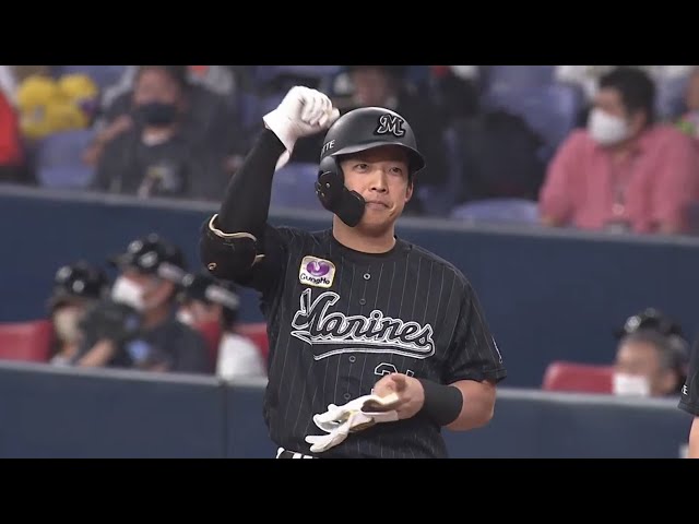 【1回表】連敗ストップへ!! マリーンズ・菅野の先制タイムリーヒット!! 2020/10/25 B-M