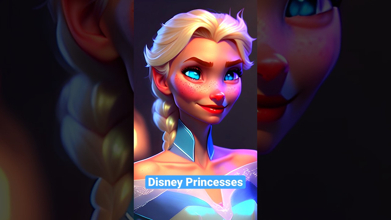 Disney princesses #aiart #disney #disneyprincess #disneyplus #moana #elsa #cinderella #ariel #cute